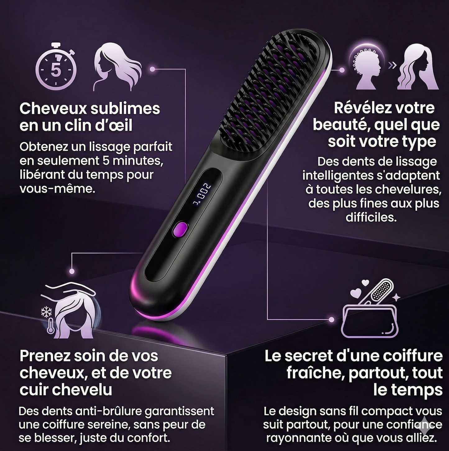 Brosse Oracoon pour Cheveux Courts